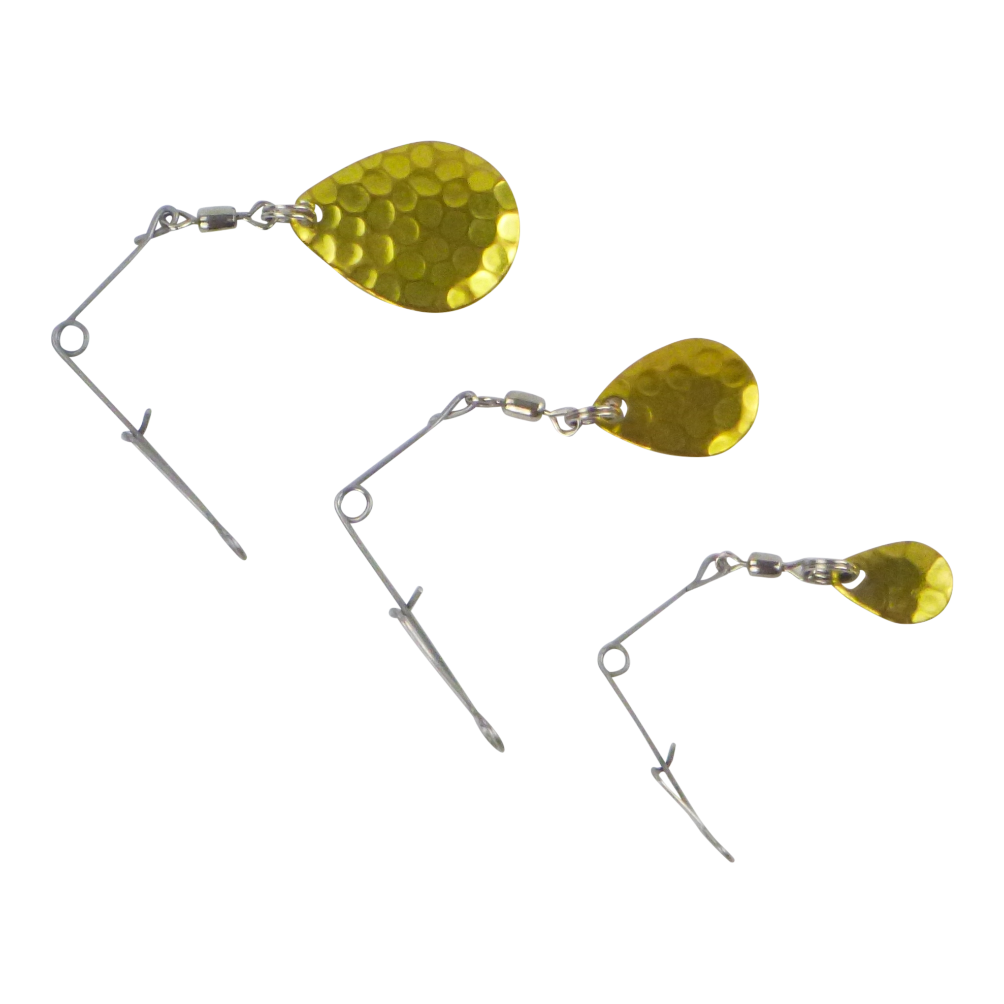 Swimerz Jig Spinner, Small, Hammered Brass, 5 Pack