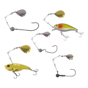 Swimerz Jig Spinner, Medium, Hammered Nickel, 5 Pack