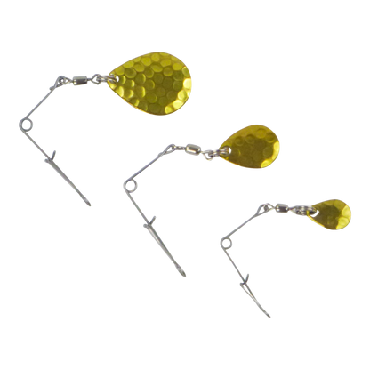 Swimerz Jig Spinner, Large, Hammered Brass, 5 Pack V658-93MC000270030