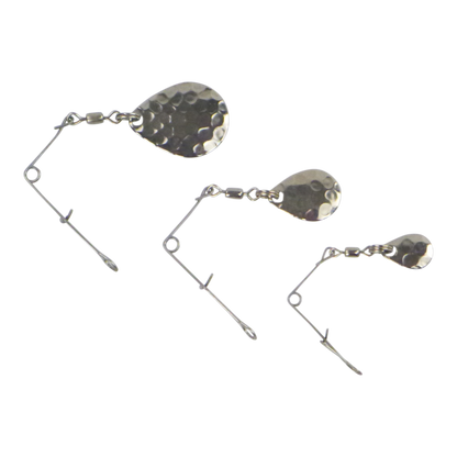 Swimerz Jig Spinner, Large, Hammered Nickel, 5 Pack V658-93MC000270040