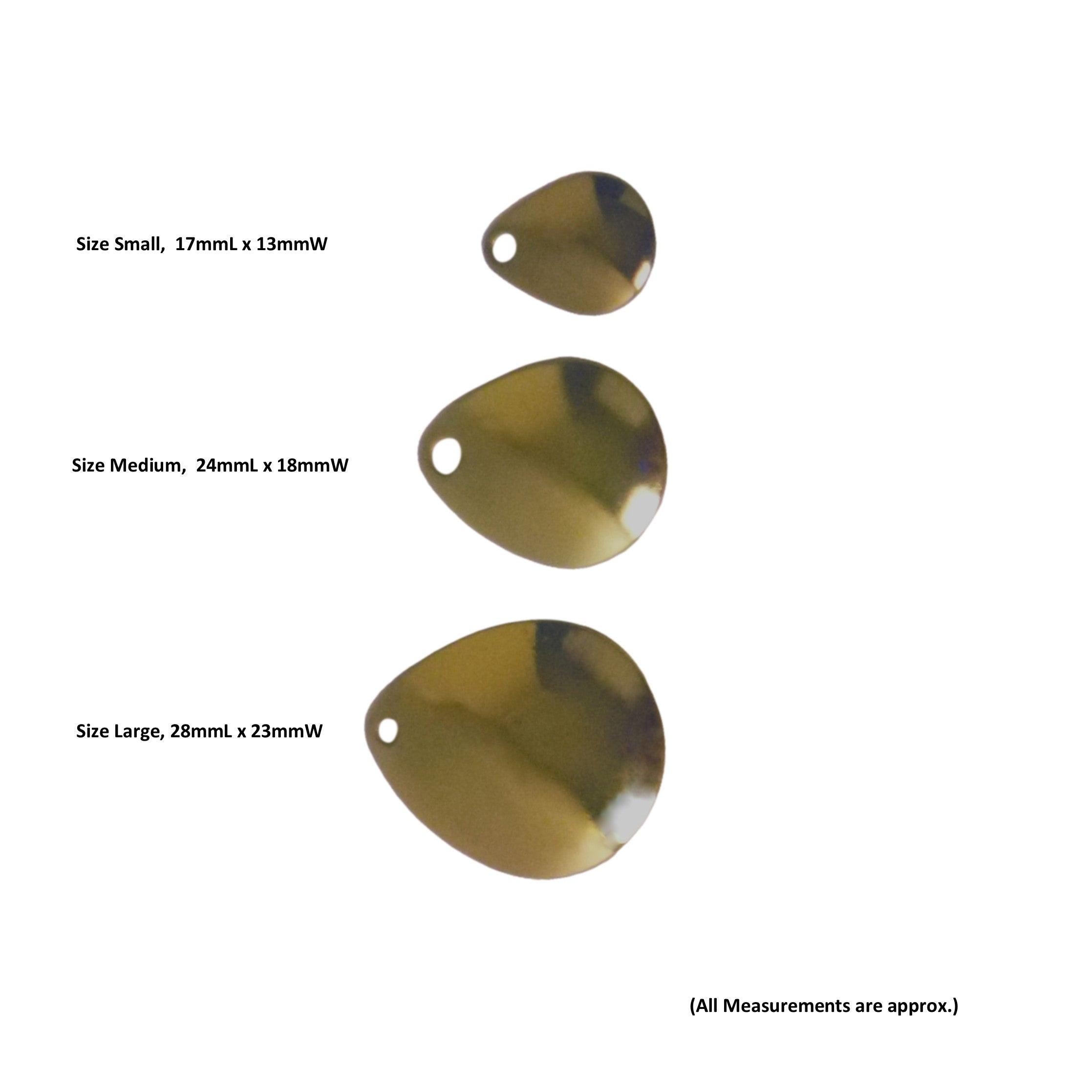 Artizan Smooth Colorado Blade, Brass, 24mmL x 18mmW, Qty 5 V658-93MC000270071