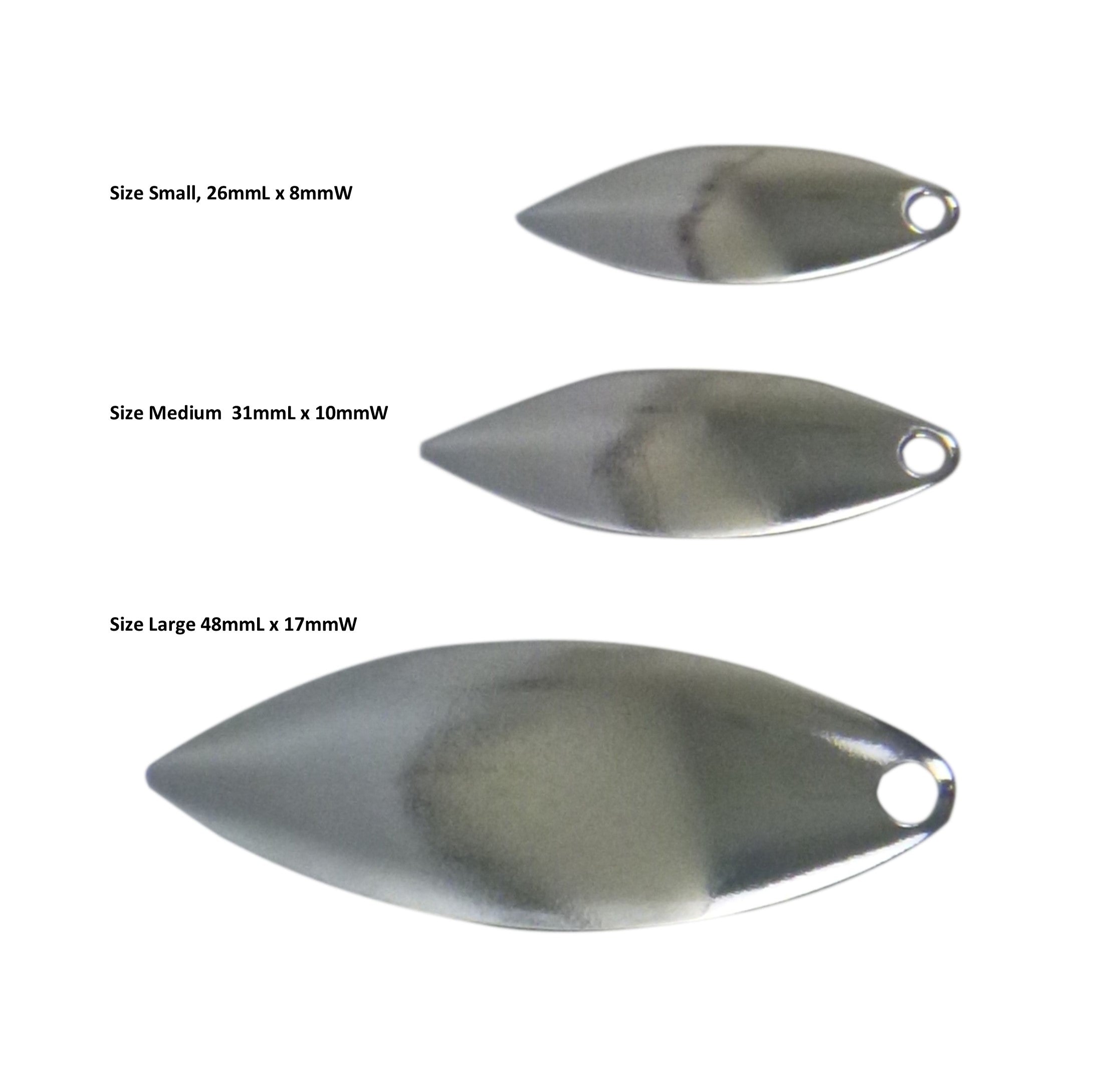 Artizan Smooth Willow Blade, Nickel, 26mmL x 8mmW, Qty 5 V658-93MC000270085