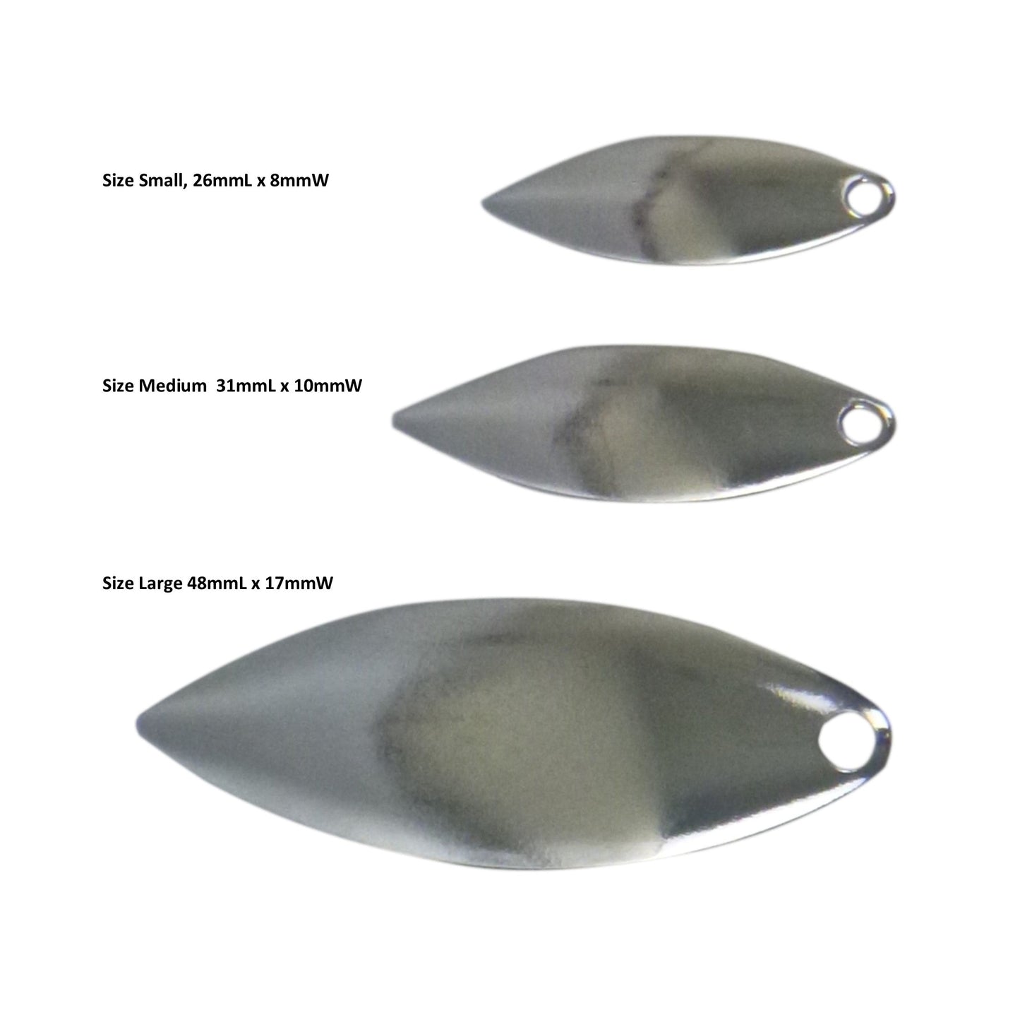 Artizan Smooth Willow Blade, Nickel, 31mmL x 10mmW, Qty 5 V658-93MC000270086