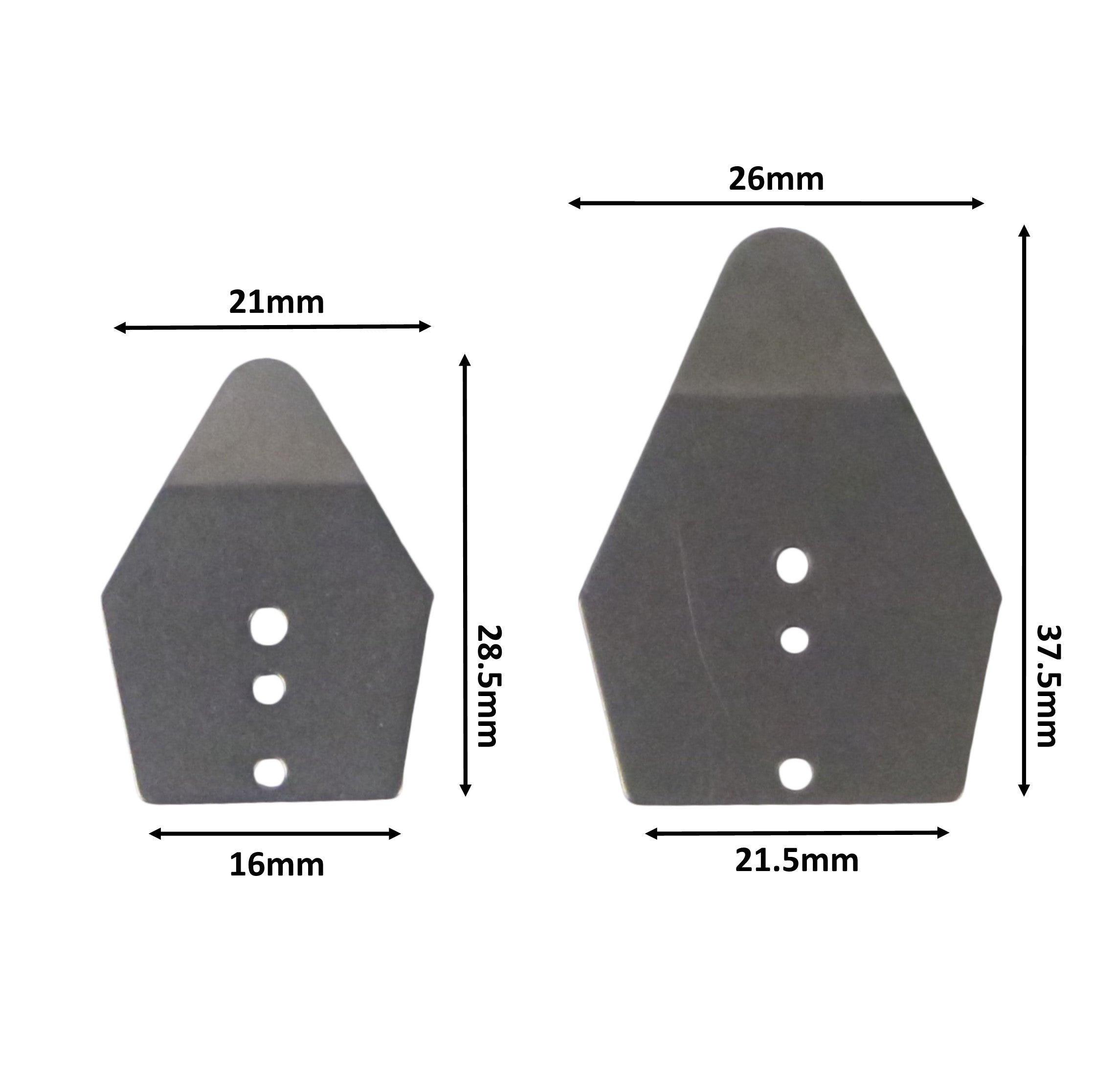 Artizan Shakee Blade, 37.5L x 26mmW, Base 21.5mm, Qty 10 V658-93MC000270095