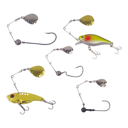 Swimerz Jig Spinner, Small, Hammered Nickel, 5 Pack V658-93MC000270150