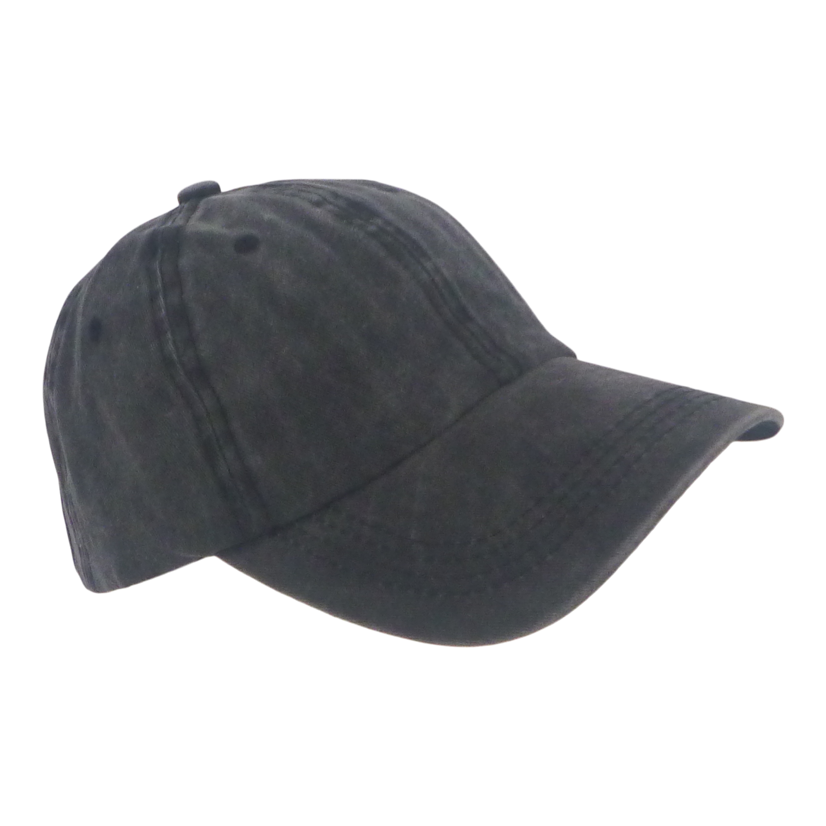 BSTC 6-Panel Baseball Cap, Distressed Cotton, Charcoal V658-93MC000310450