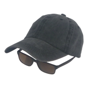 BSTC 6-Panel Baseball Cap, Distressed Cotton, Charcoal
