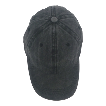 BSTC 6-Panel Baseball Cap, Distressed Cotton, Charcoal V658-93MC000310450