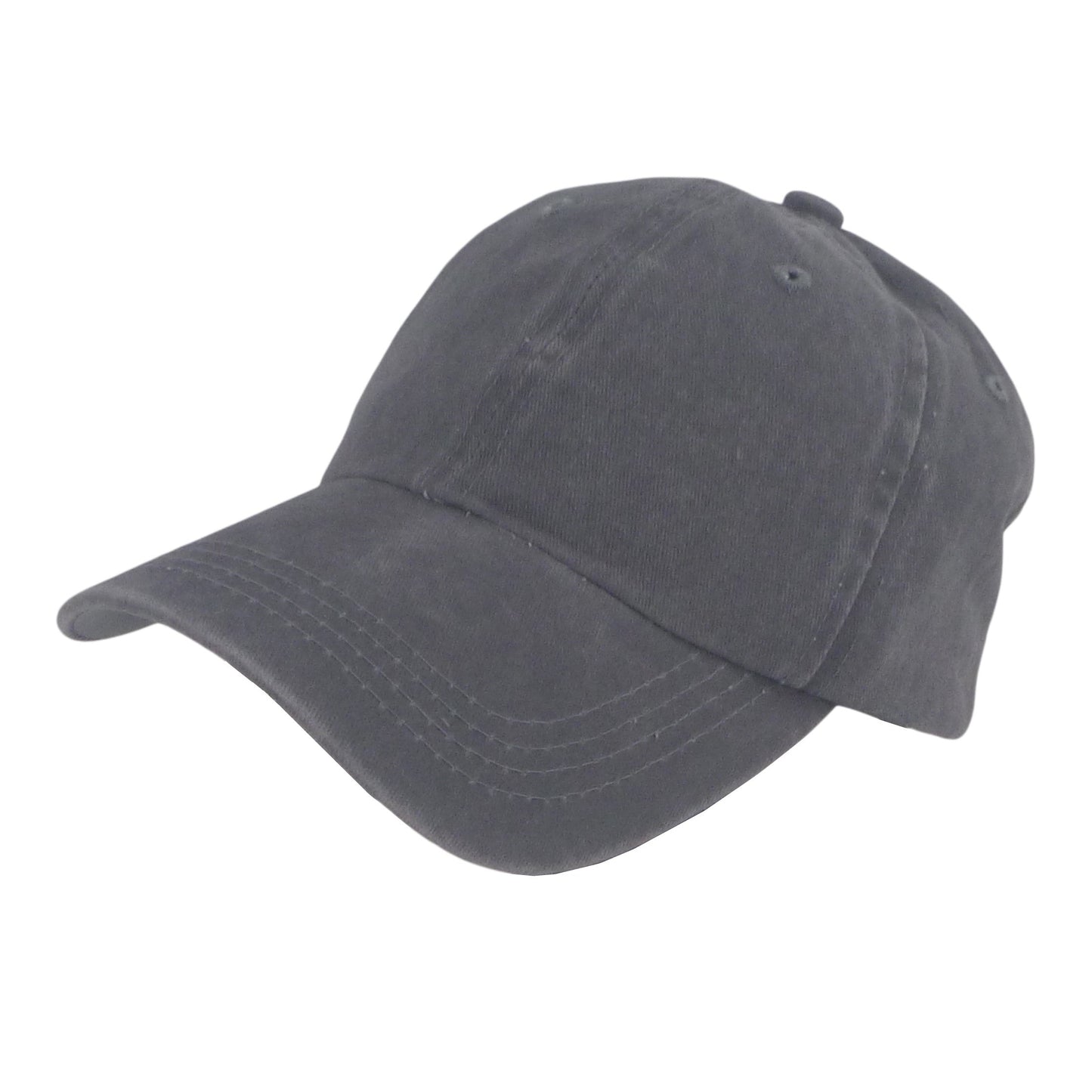 BSTC 6-Panel Baseball Cap, Distressed Cotton, Grey V658-93MC000310451