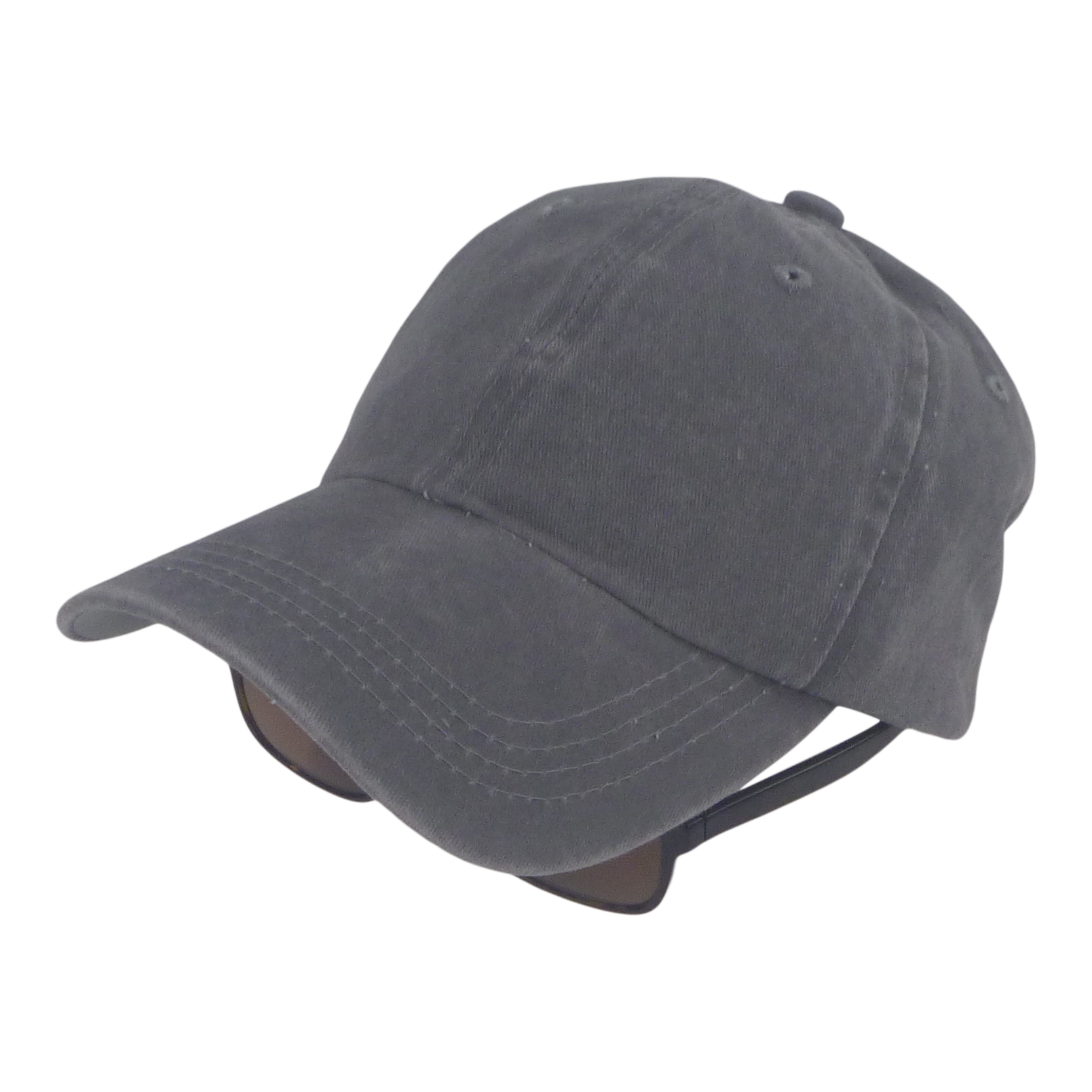 BSTC 6-Panel Baseball Cap, Distressed Cotton, Grey