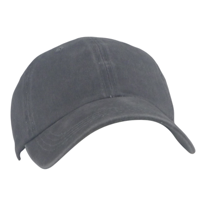 BSTC 6-Panel Baseball Cap, Distressed Cotton, Grey V658-93MC000310451