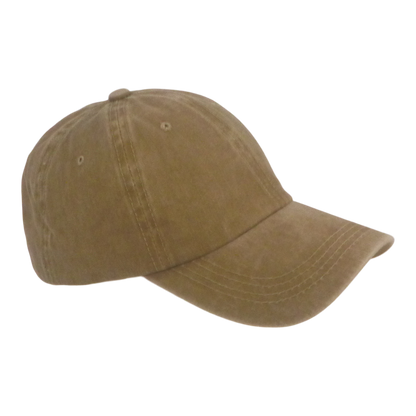 BSTC 6-Panel Baseball Cap, Distressed Cotton, Tan V658-93MC000310453