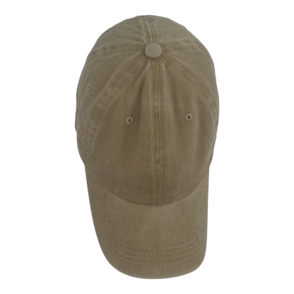 BSTC 6-Panel Baseball Cap, Distressed Cotton, Tan V658-93MC000310453
