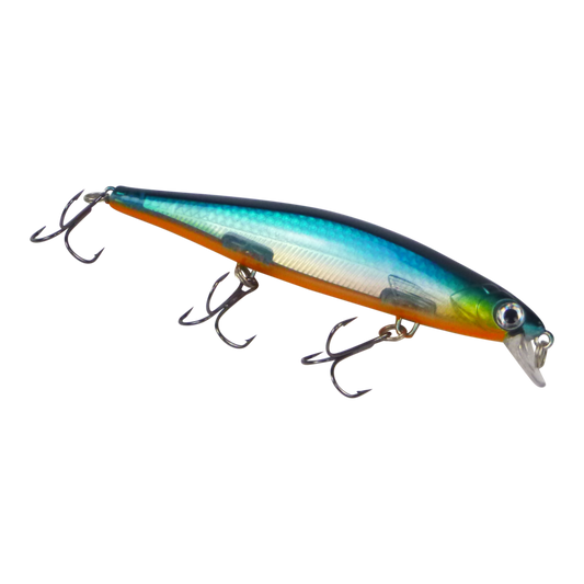 Finesse 'Chudan' 110mm Sinking/Diving Minnow, Blue Pilly V658-93MC000320101