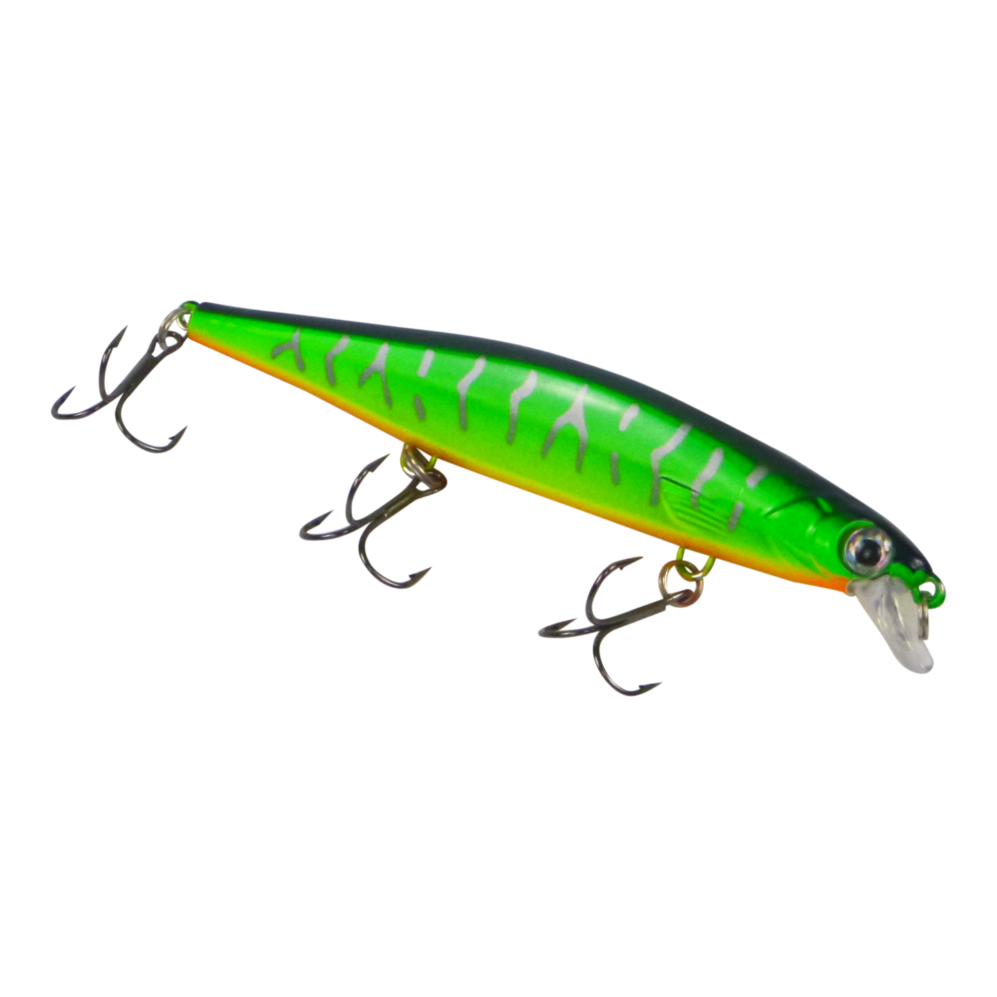 Finesse 'Chudan' 110mm Sinking/Diving Minnow, Lime Green V658-93MC000320102