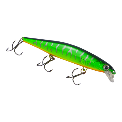 Finesse 'Chudan' 110mm Sinking/Diving Minnow, Lime Green V658-93MC000320102