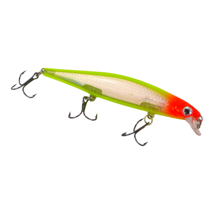 Finesse 'Chudan' 110mm Sinking/Diving Minnow, Chartruese V658-93MC000320105