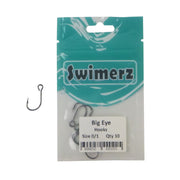 Swimerz Big Eye Inline Lure Hooks, Size 1, 10 Pack V658-93MC000330105