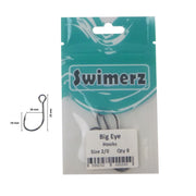 Swimerz Big Eye Inline Lure Hooks, Size 2/0, 8 Pack V658-93MC000330109