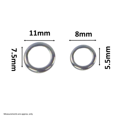 Swimerz Solid Jigging Rings, 8mm, 20 pack V658-93MC000340101