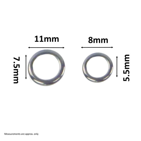 Swimerz Solid Jigging Rings, 8mm, 20 pack V658-93MC000340101
