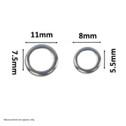 Swimerz Solid Jigging Rings, 11mm, 20 pack V658-93MC000340102