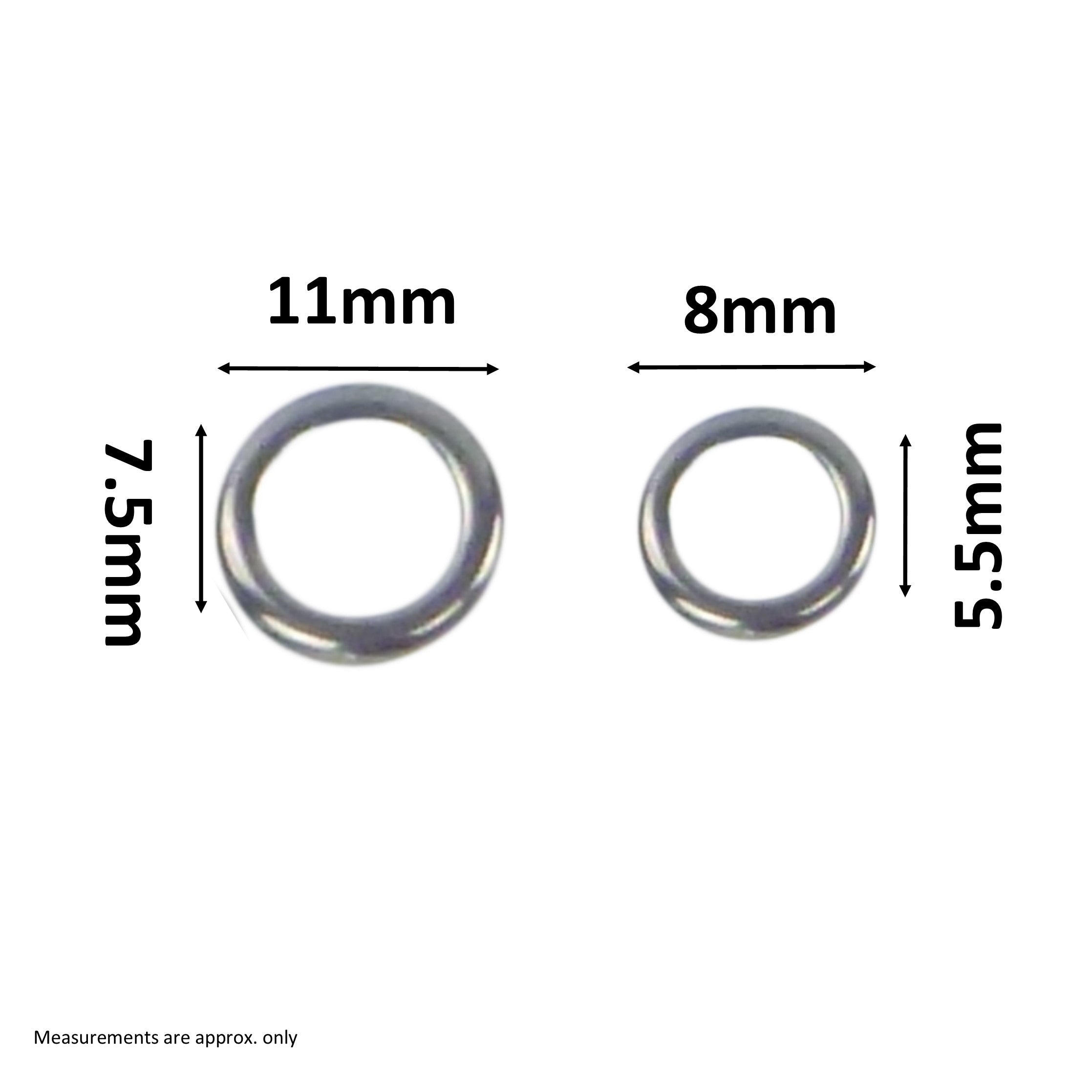 Swimerz Solid Jigging Rings, 11mm, 20 pack V658-93MC000340102