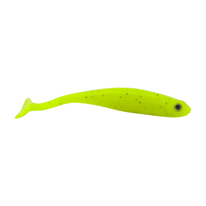 Swimerz Soft Shad 100mm Paddle Tail lure, Chartruese, 6 pack V658-93MC000350012