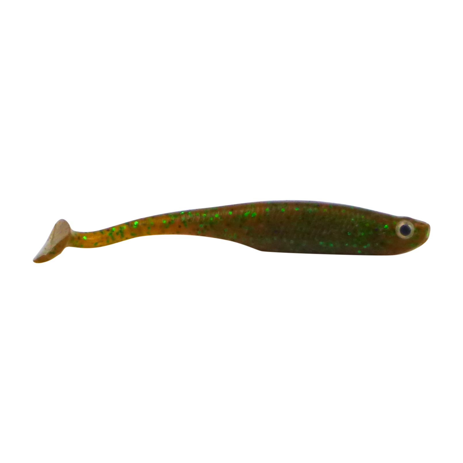 Swimerz Soft Shad 100mm Paddle Tail lure, Green Pumpkin, 6 pack V658-93MC000350013