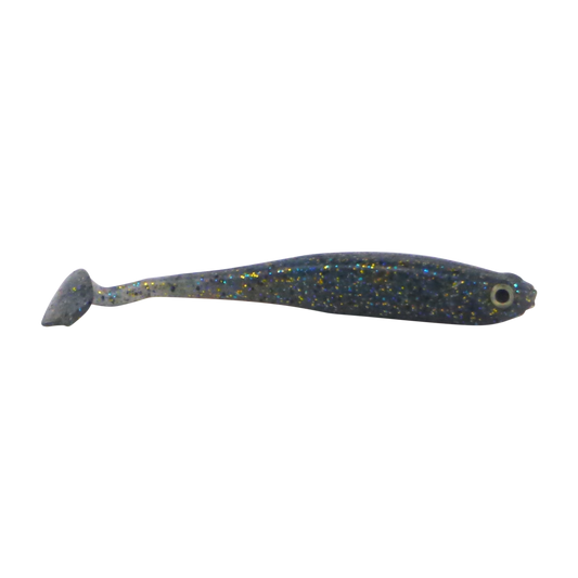 Swimerz Soft Shad 100mm Paddle Tail lure, Blue Gold Fleck, 6 pack V658-93MC000350014