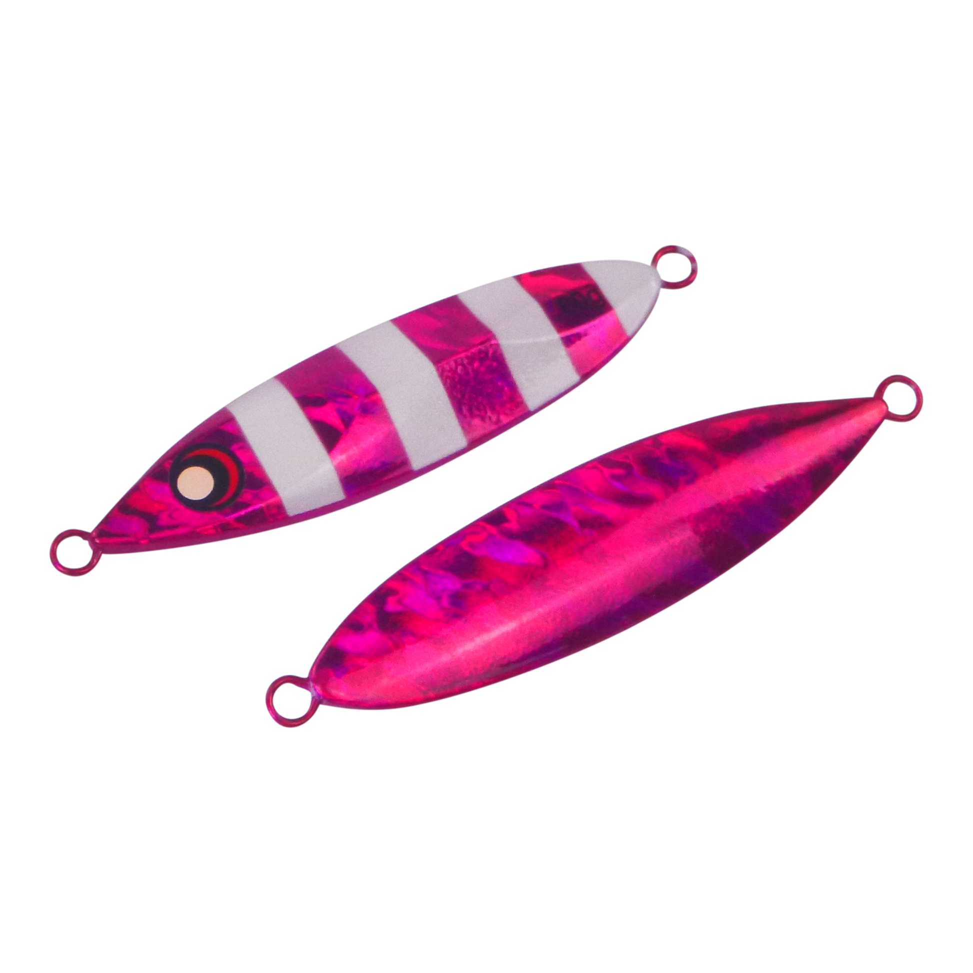 Finesse Slow Pitch Flutter Jig, 60gm, Hot Pink Stripe, 2 pack V658-93MC000362011