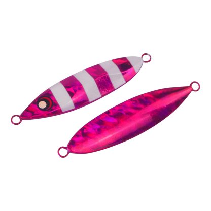 Finesse Slow Pitch Flutter Jig, 60gm, Hot Pink Stripe, 2 pack V658-93MC000362011