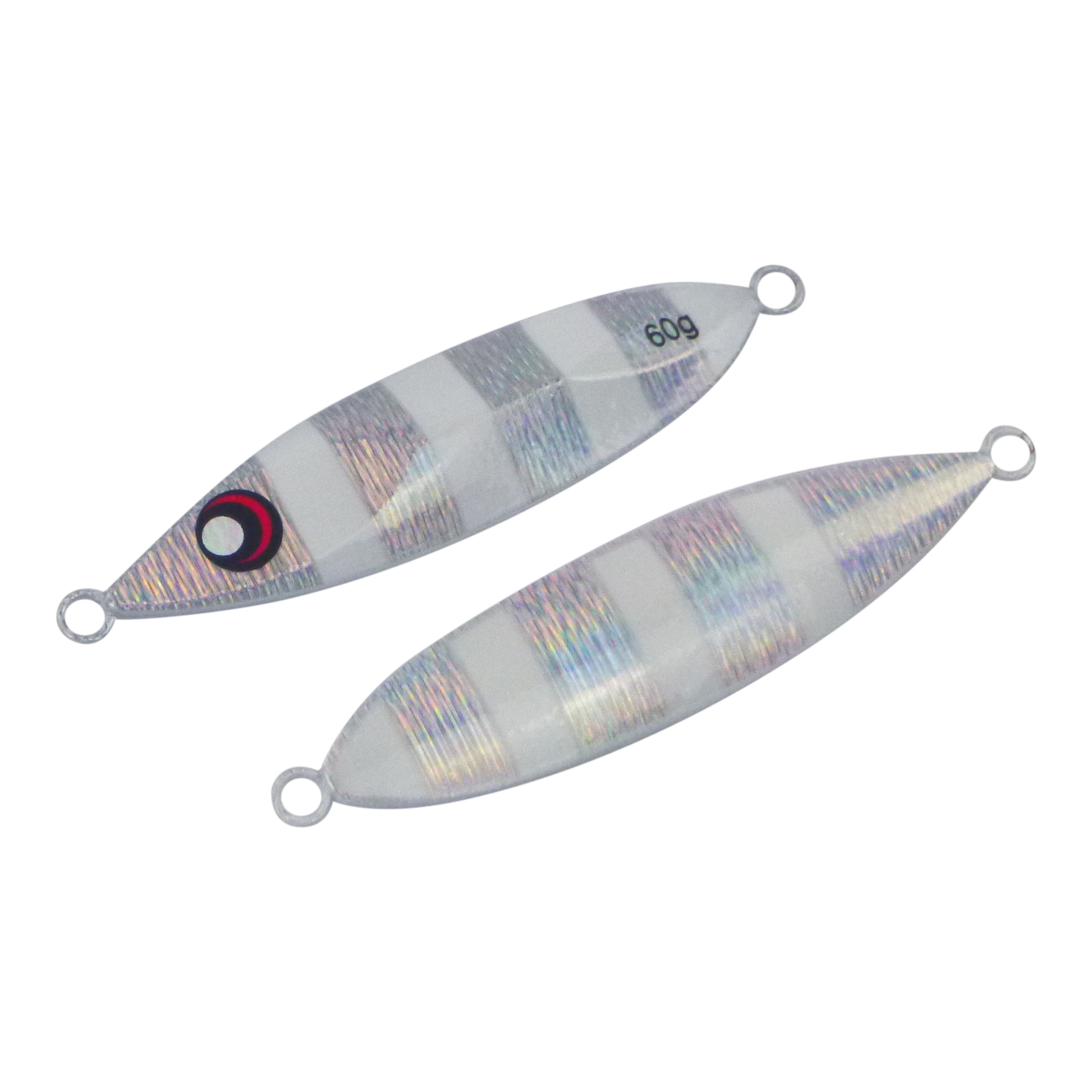 Finesse Slow Pitch Flutter Jig, 60gm, Silver White, 2 pack V658-93MC000362013