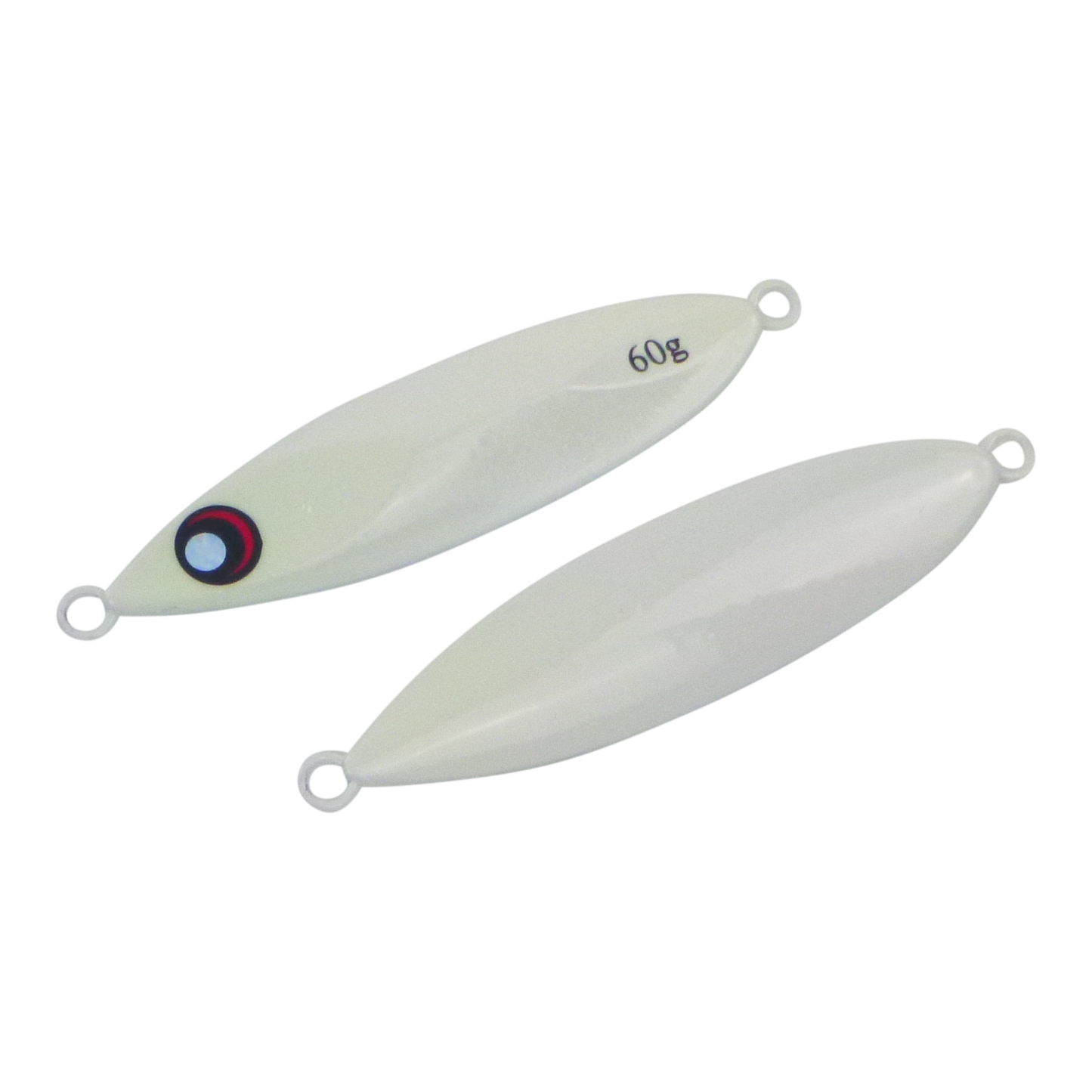 Finesse Slow Pitch Flutter Jig, 60gm, Lumo White, 2 pack V658-93MC000362015