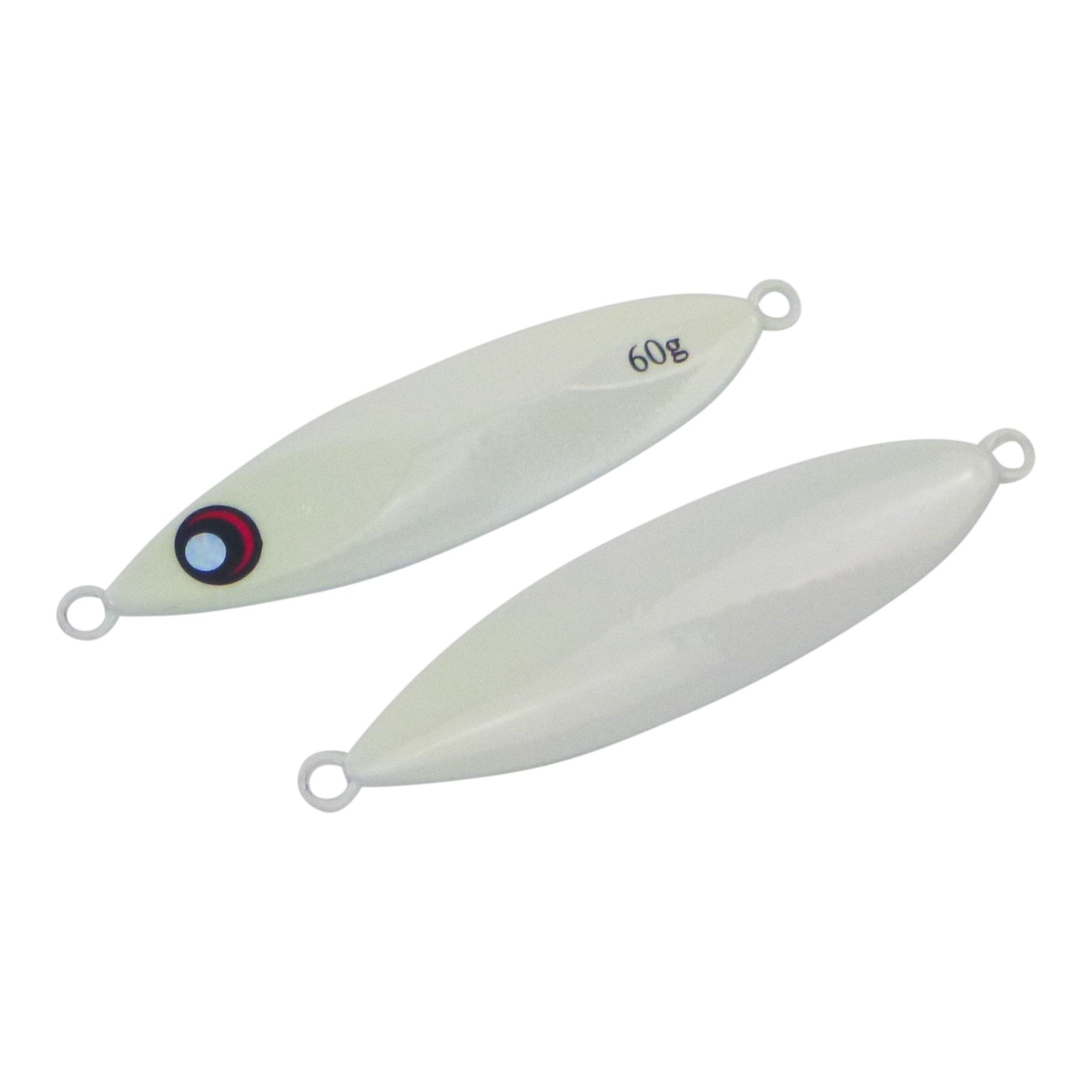 Finesse Slow Pitch Flutter Jig, 60gm, Lumo White, 2 pack V658-93MC000362015