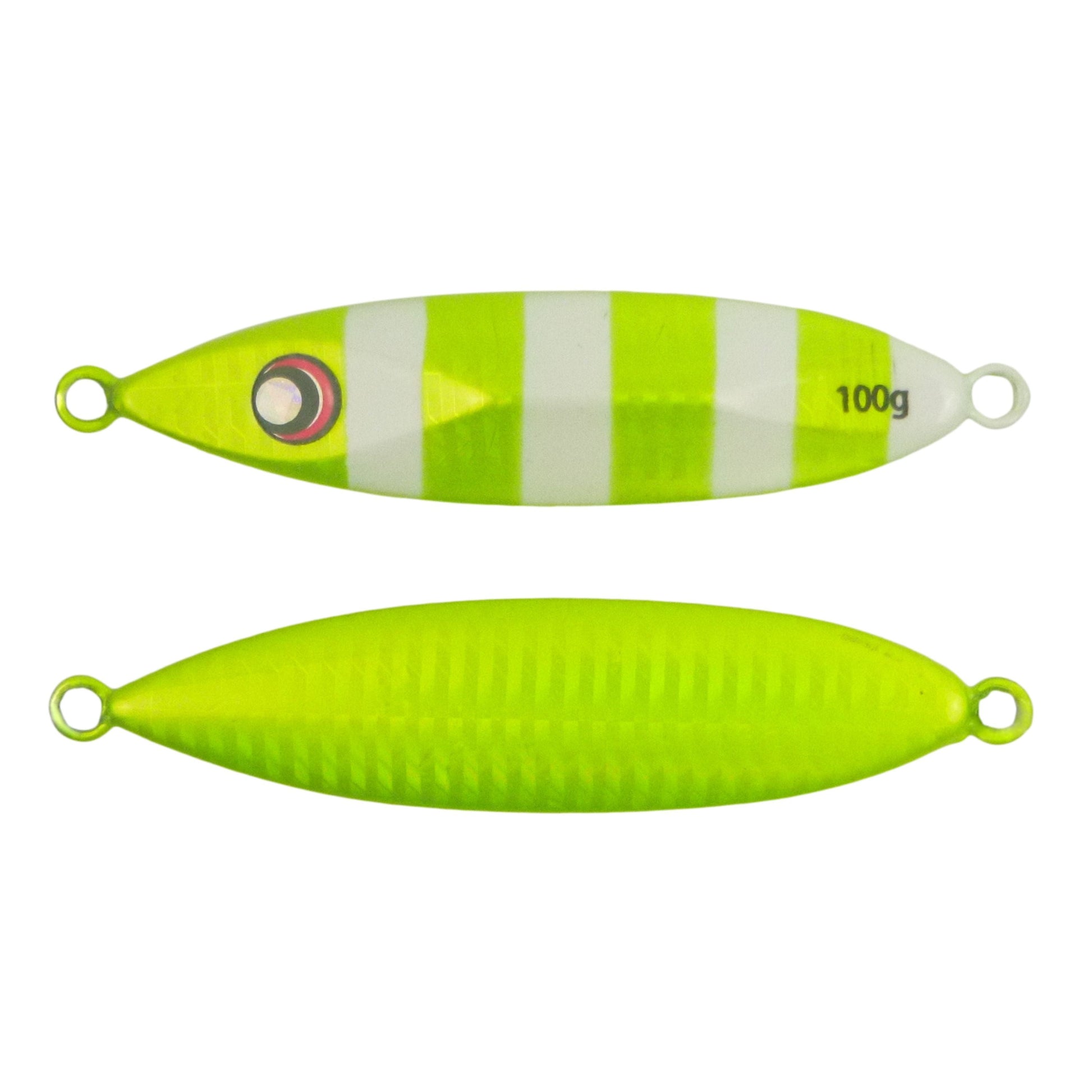 Finesse Slow Pitch Flutter Jig, 100gm, Chartruese, 2 pack V658-93MC000363016