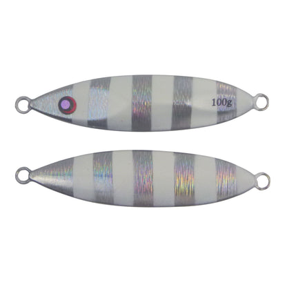 Finesse Slow Pitch Flutter Jig, 100gm, Silver White, 2 pack V658-93MC000363017