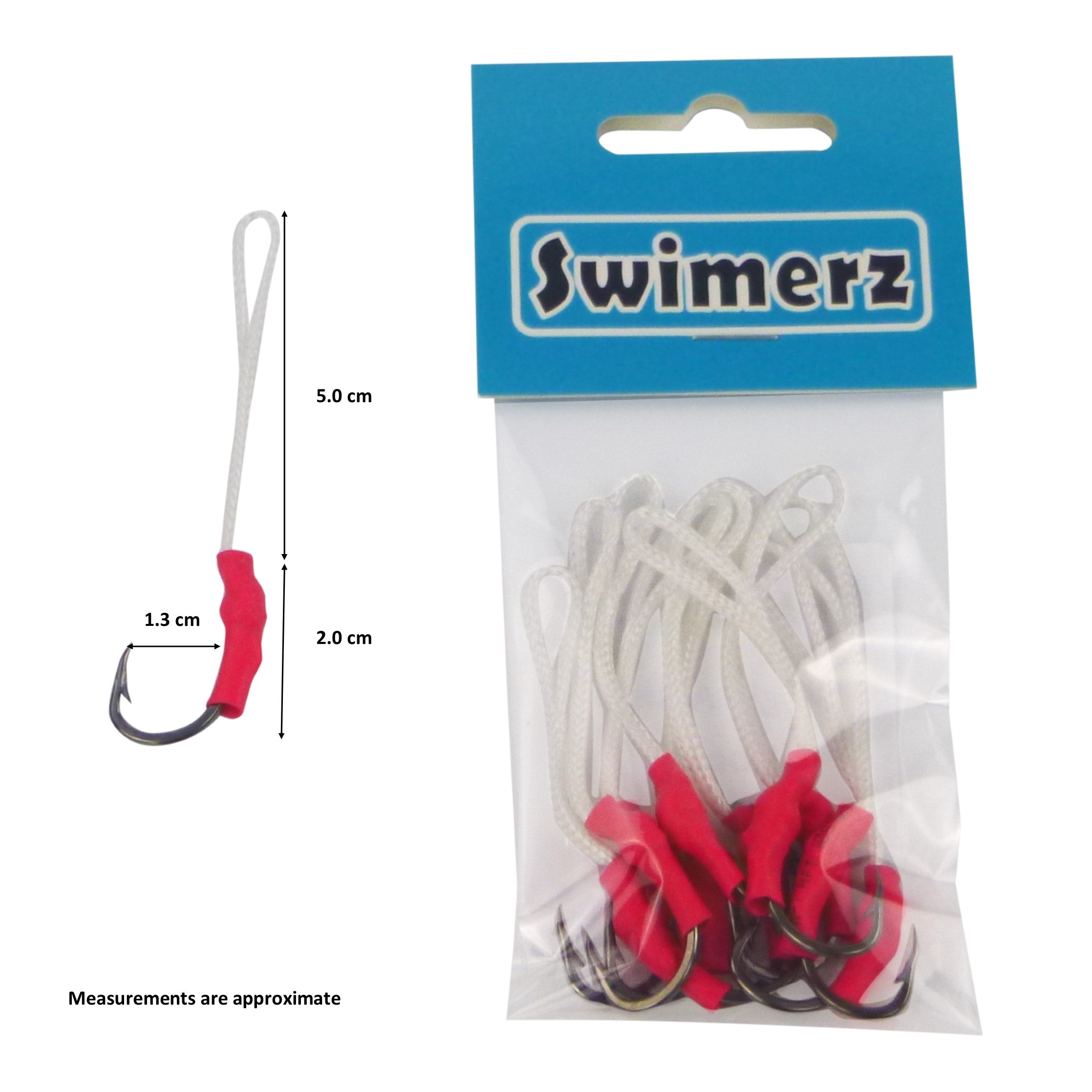 Swimerz 1/0 Single Assist Hooks, 10 pack V658-93MC000370101