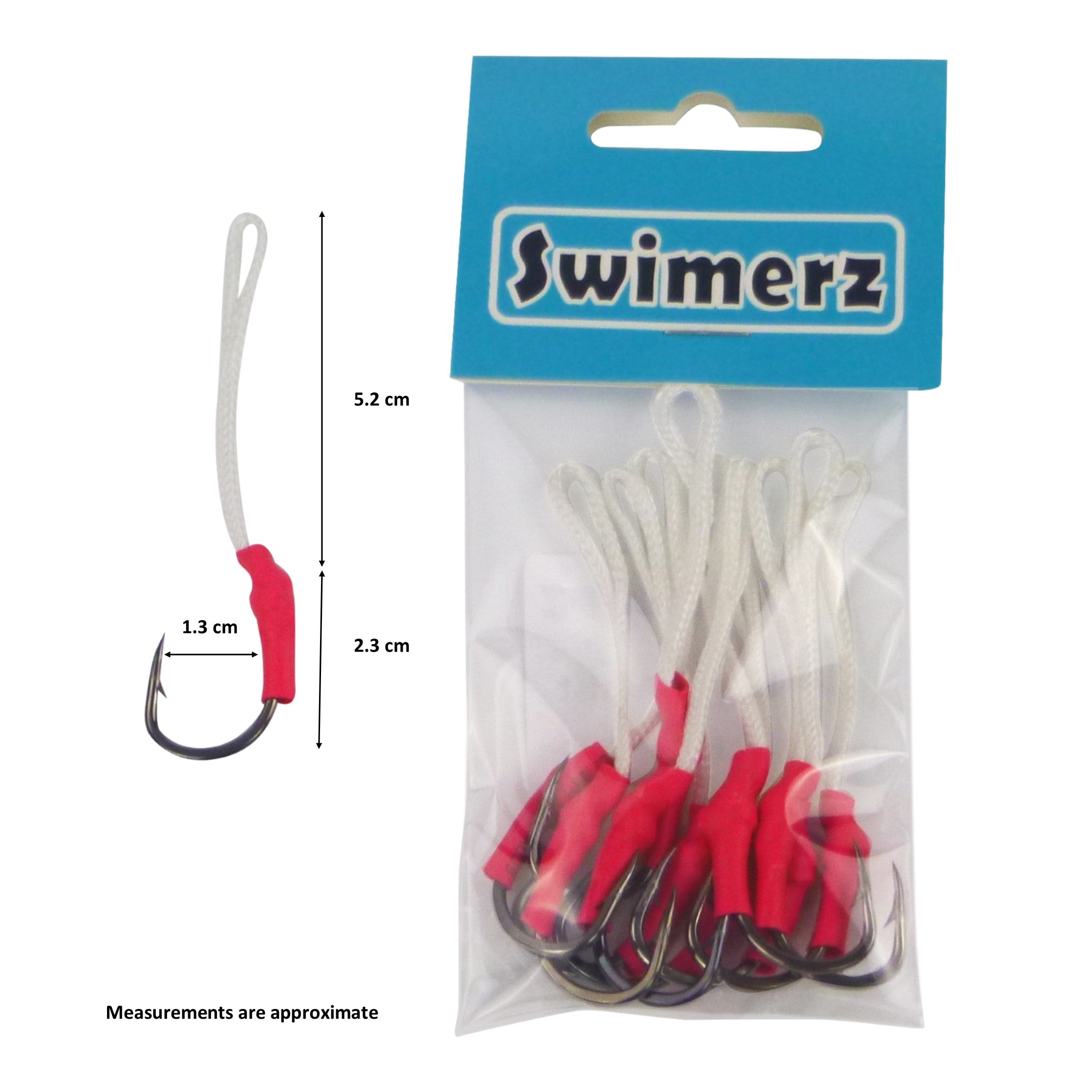 Swimerz 2/0 Single Assist Hooks, 10 pack V658-93MC000370102