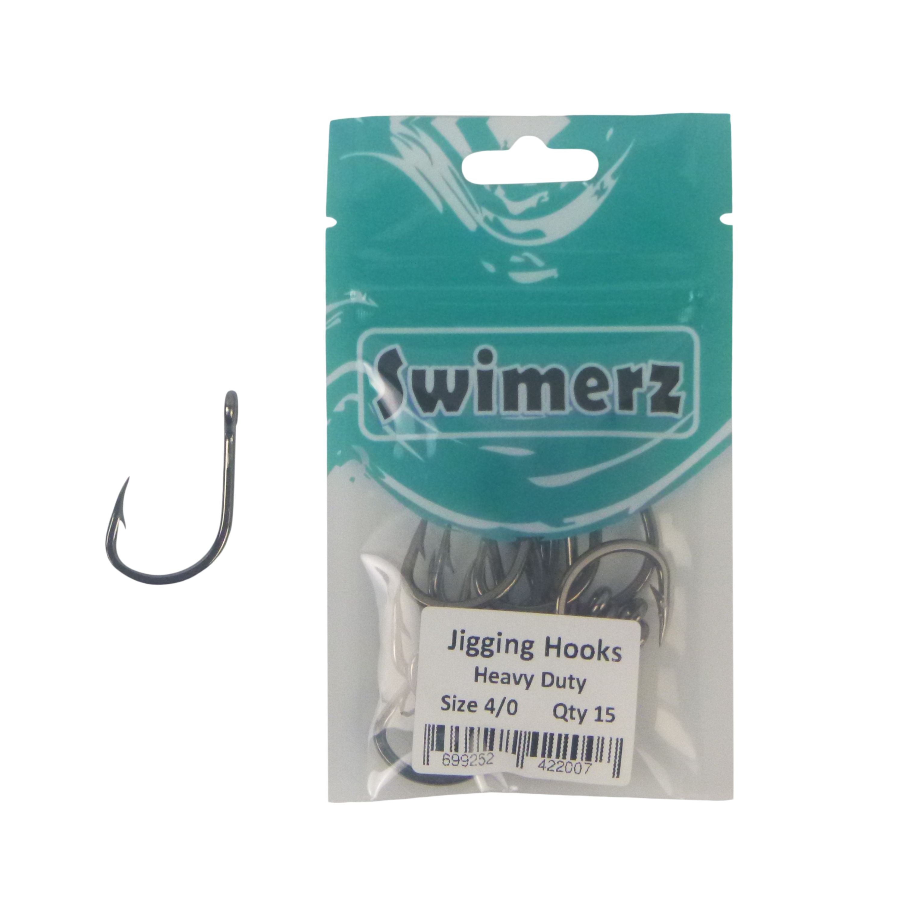 Swimerz 4/0 Heavy Duty Jigging Hooks 15 pack V658-93MC000370204