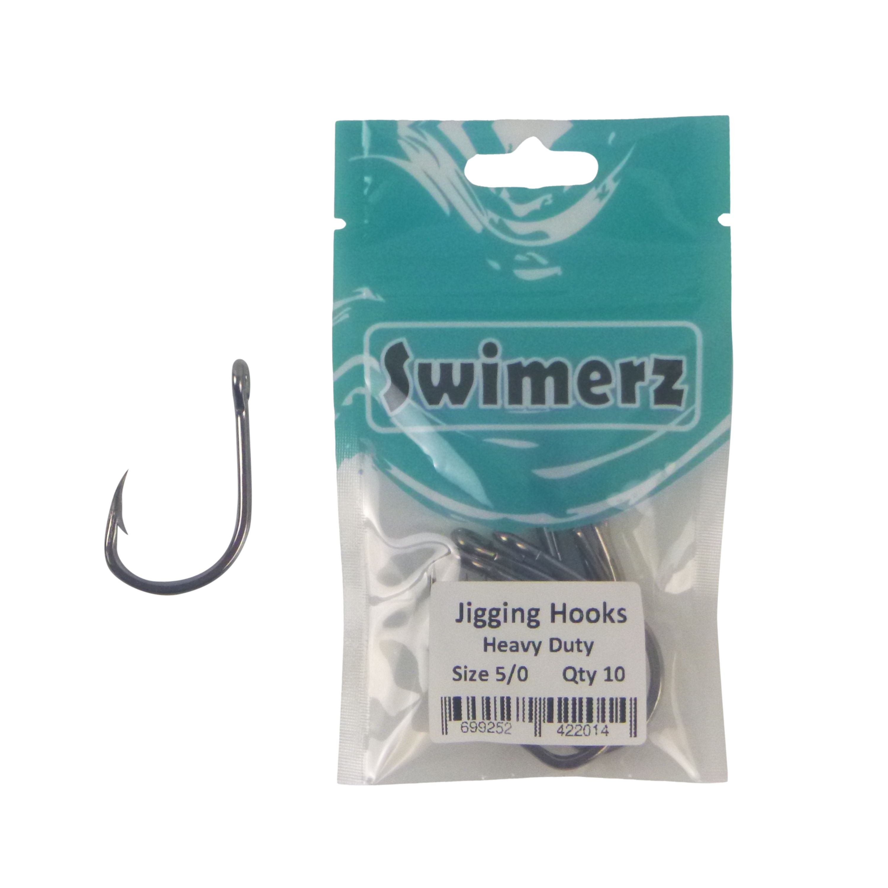 Swimerz 5/0 Heavy Duty Jigging Hooks 10 pack V658-93MC000370205