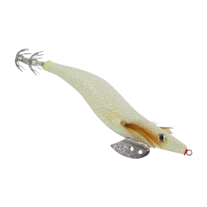 Finesse Rumoika Squid Jig, White Glow, size 3.5, 2 pack V658-93MC000380100