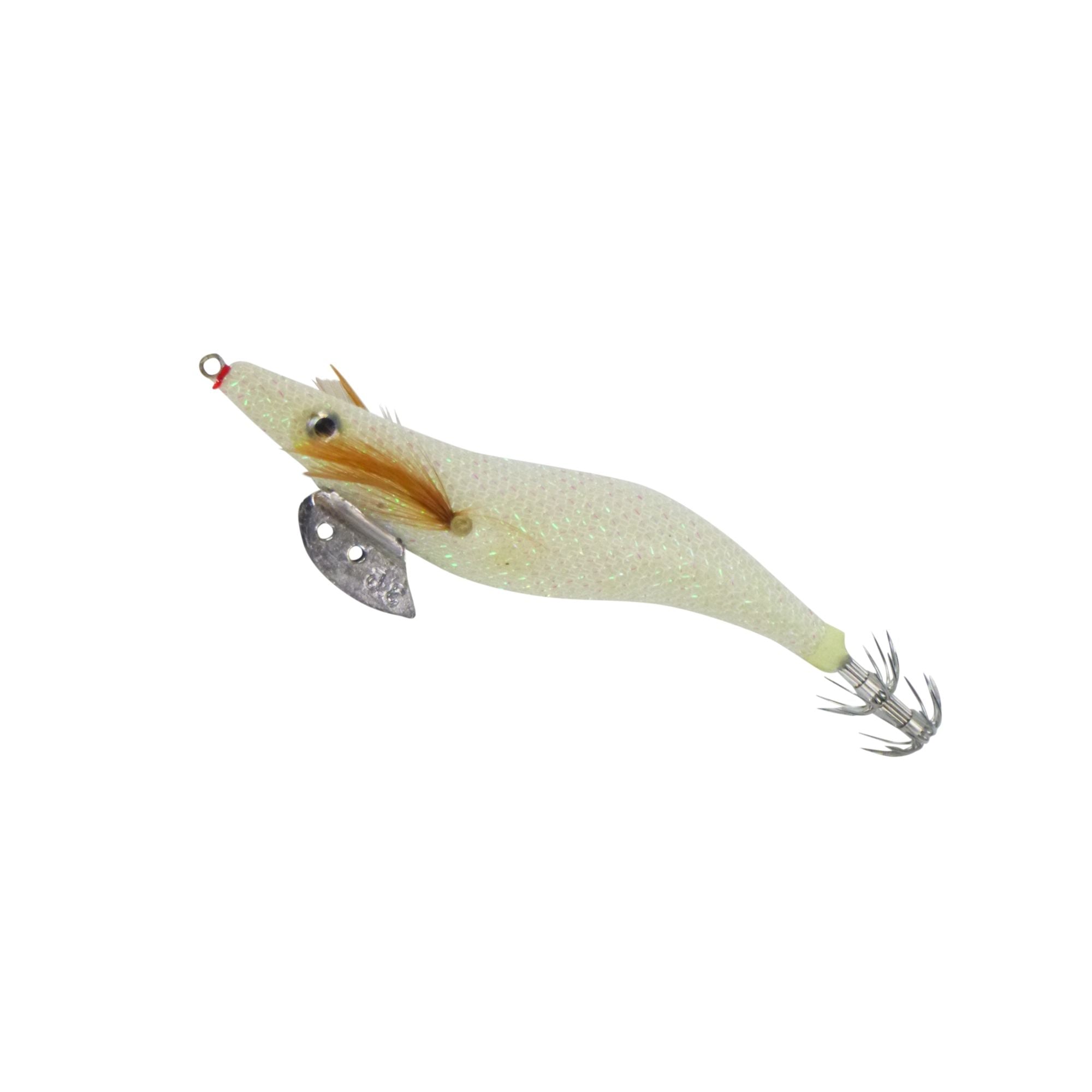 Finesse Rumoika Squid Jig, White Glow, size 2.5, 2 pack V658-93MC000380101