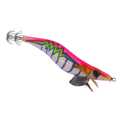 Finesse Rumoika Squid Jig, Pink Neon, size 3.5, 2 pack V658-93MC000390214