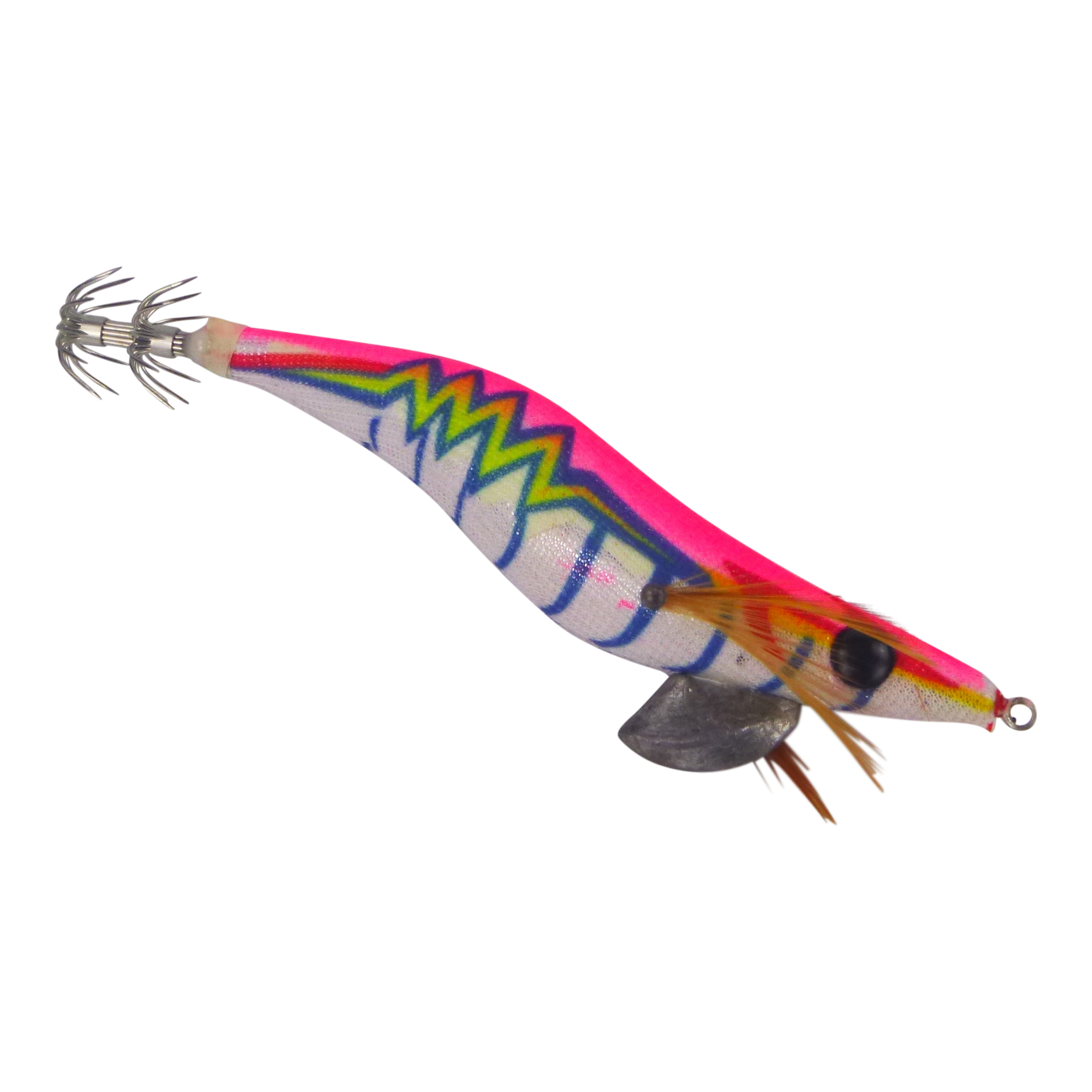 Finesse Rumoika Squid Jig, Pink Neon, size 3.5, 2 pack