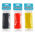 Swimerz Assist Hook Sleeves, 8/10mm Shrink Tube, Black, Yellow & Red, 100mm. Qty 30. V658-93MC000400002