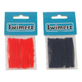 Swimerz Assist Hook Sleeves, 2mm Shrink Tube, Black & Red, 50mmL. Qty 60. V658-93MC000400005