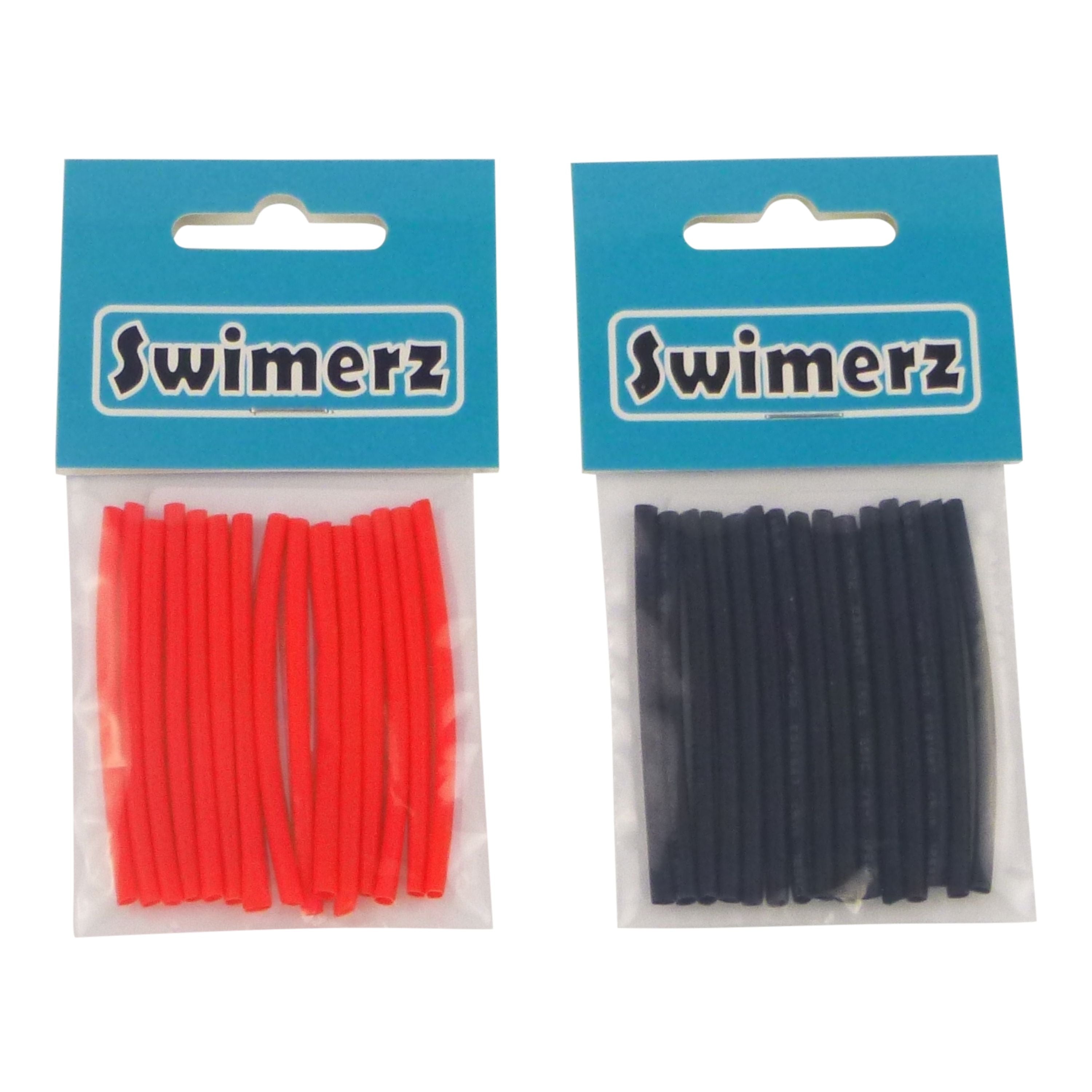 Swimerz Assist Hook Sleeves, 2mm Shrink Tube, Black & Red, 50mmL. Qty 60. V658-93MC000400005