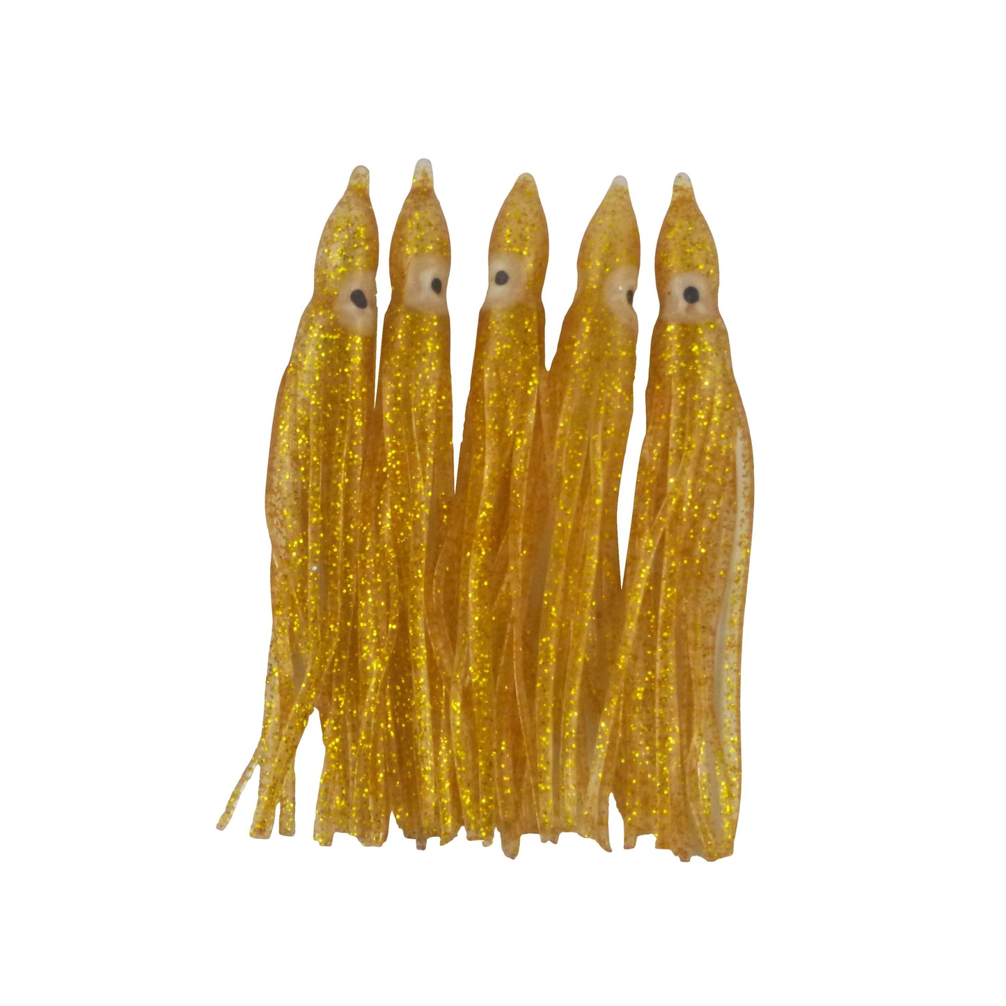 Swimerz Octopus Skirts 100mm Gold Glitter, 5 pack V658-93MC000437004