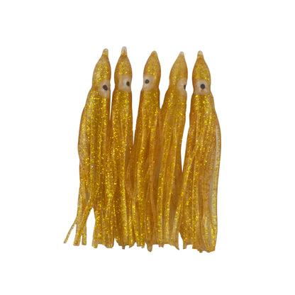 Swimerz Octopus Skirts 100mm Gold Glitter, 5 pack V658-93MC000437004